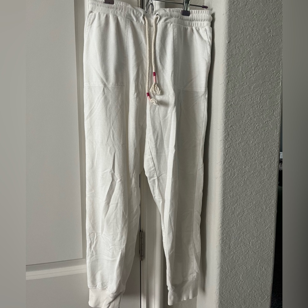 White cotton sweatpants